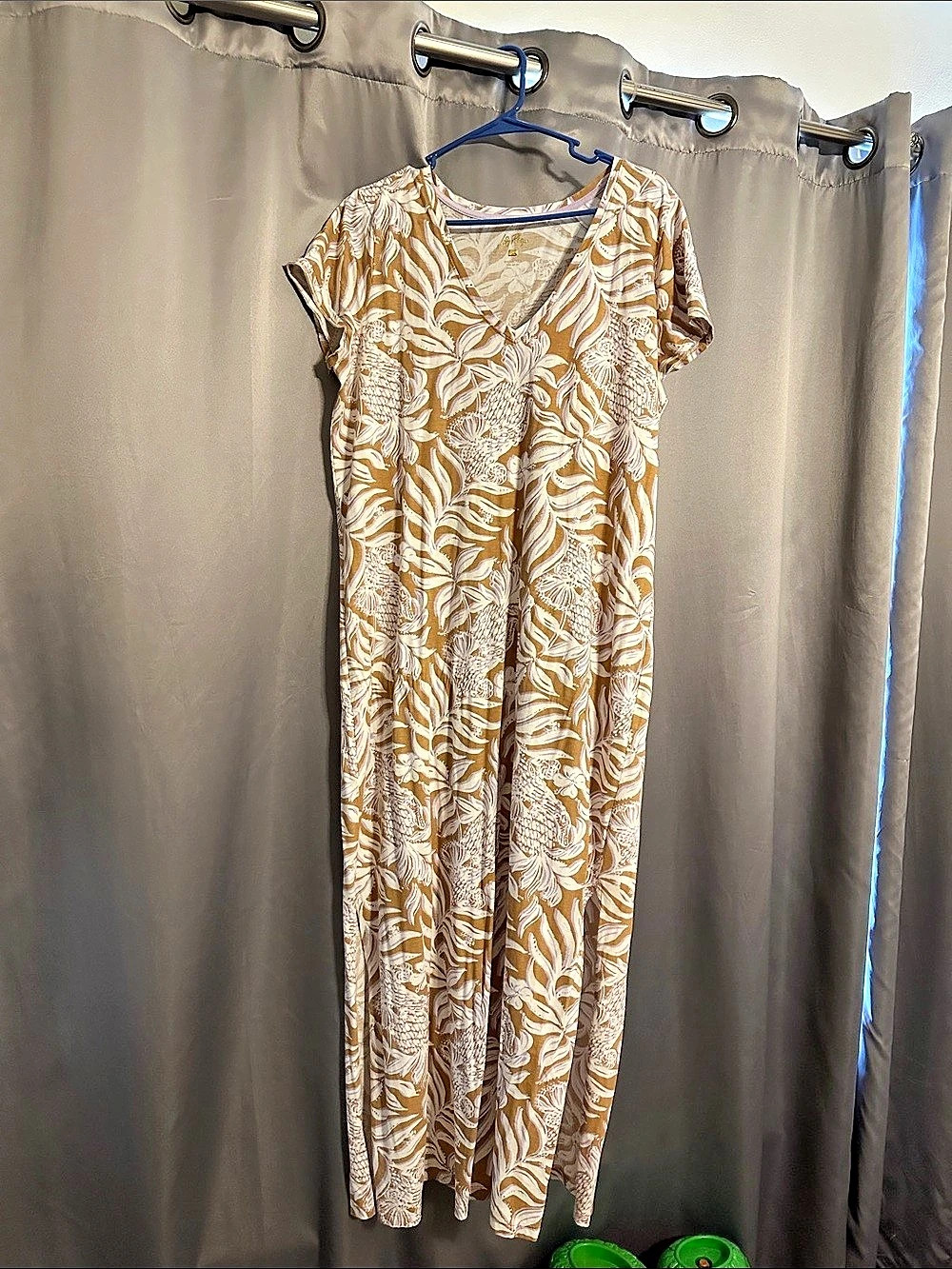 Lilly Pulitzer Floral Maxi Dress in Brown & White
